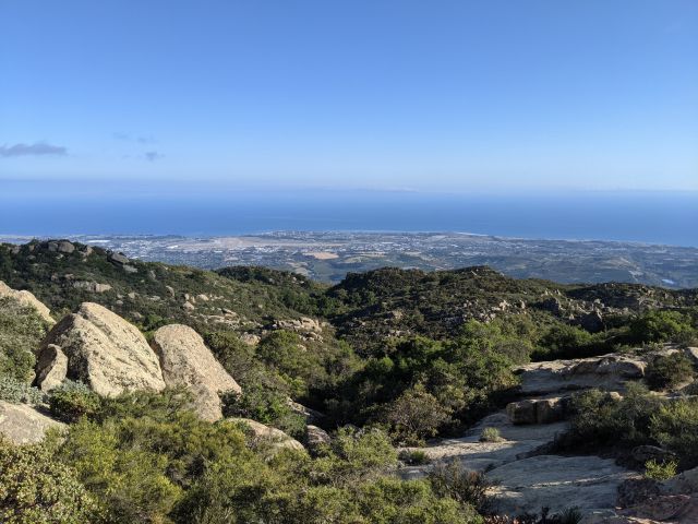 View of campus from the Santa Ynez mountain range